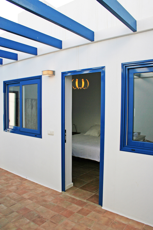 Entrance of the room of the patio