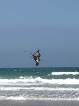 Kiteboard, tête en bas à Famara