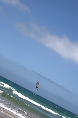 Kiteboard, volo a Famara